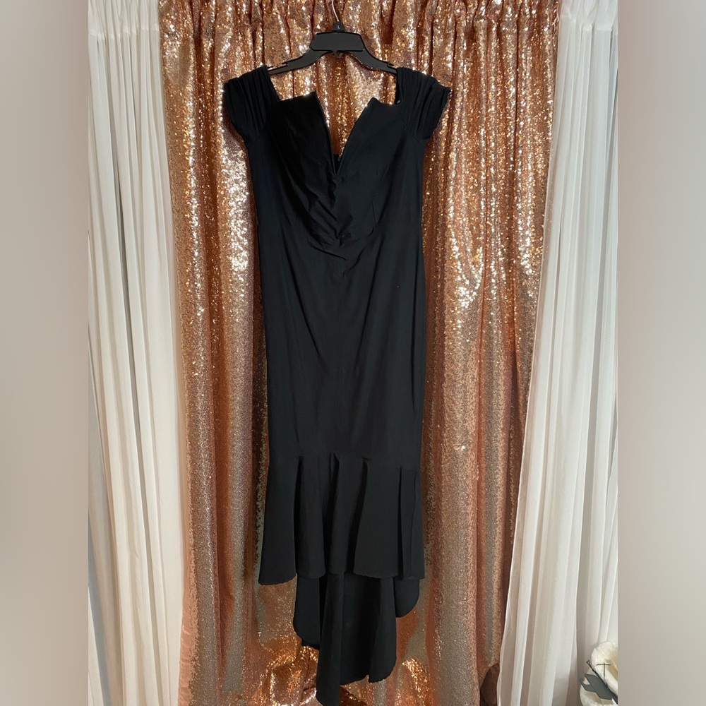 Pink club wear Black Bodycon fish tail gown